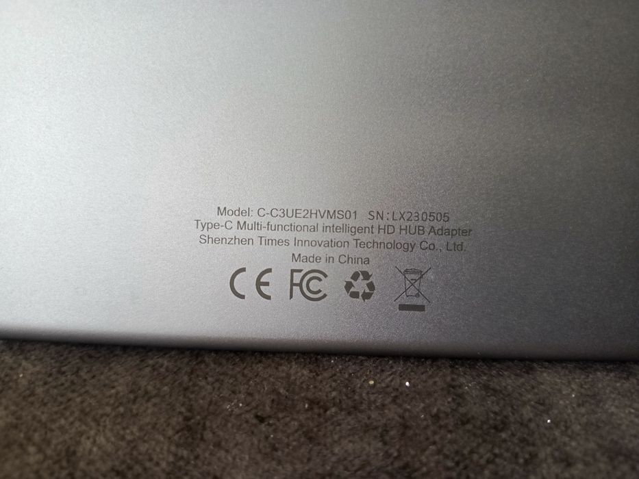 Baseus adapter hub USB C C-C3UE2HVMS01 stacja dokująca