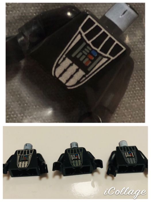 Lego figurka Star Wars Darth Vader sw1515 silver torso print UNIKAT