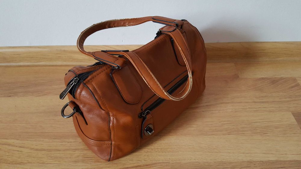 Torebka torba w stylu PRL skóra eko pojemna, wymiary 33x20x23 cm