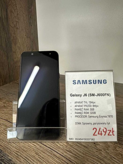 Smartfon Telefon Samsung Galaxy J6 (SM-J600FN) 3/32GB bdb gwarancja