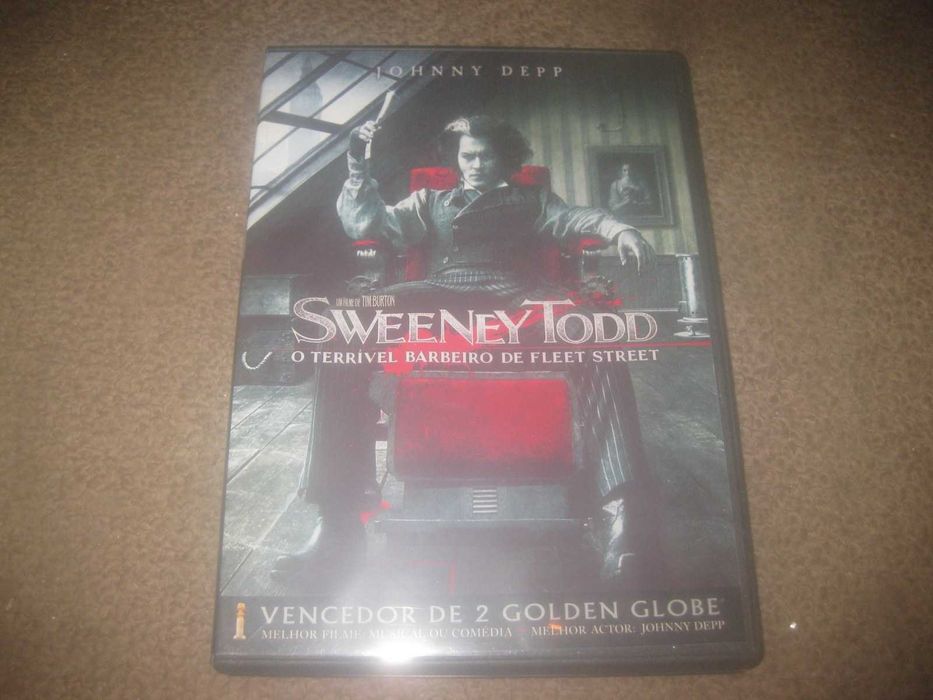 DVD "Sweeney Todd, o Terrível Barbeiro de Fleet Street" com Johnny Depp
