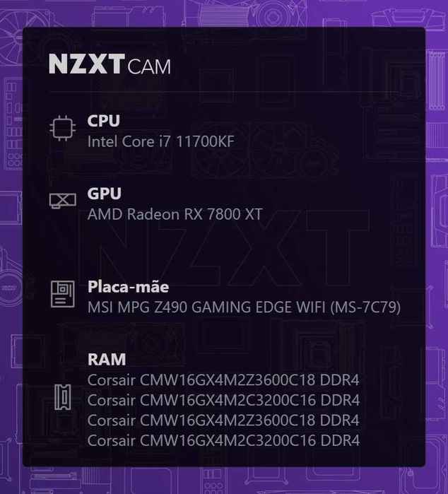 PC Gaming RX 7800 XT 16GB | i7-11700KF | 32GB RAM | Water Cooler NZXT+ Periféricos