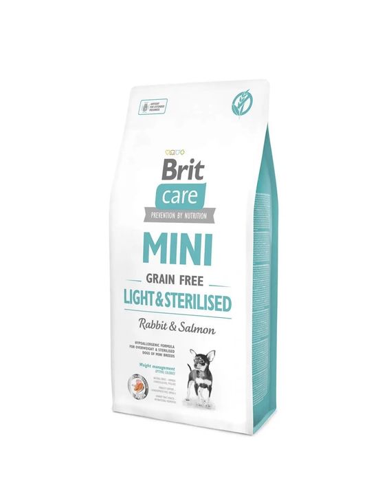 Brit Care Grain Free Mini Light&Sterilised сухий корм для собак 7 кг -