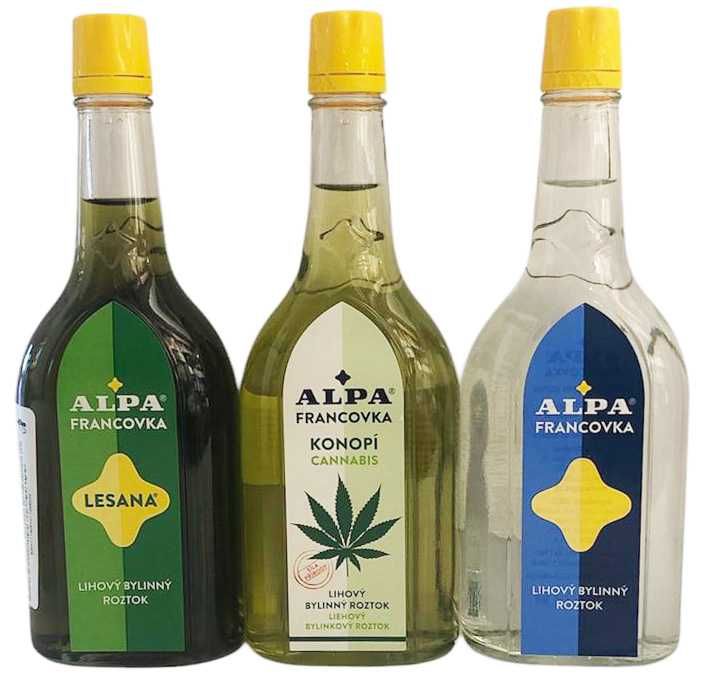 ALPA ZESTAW 3 RÓŻNYCH płynów ziołowych na różne bóle KONOPIA LEŚNA 160