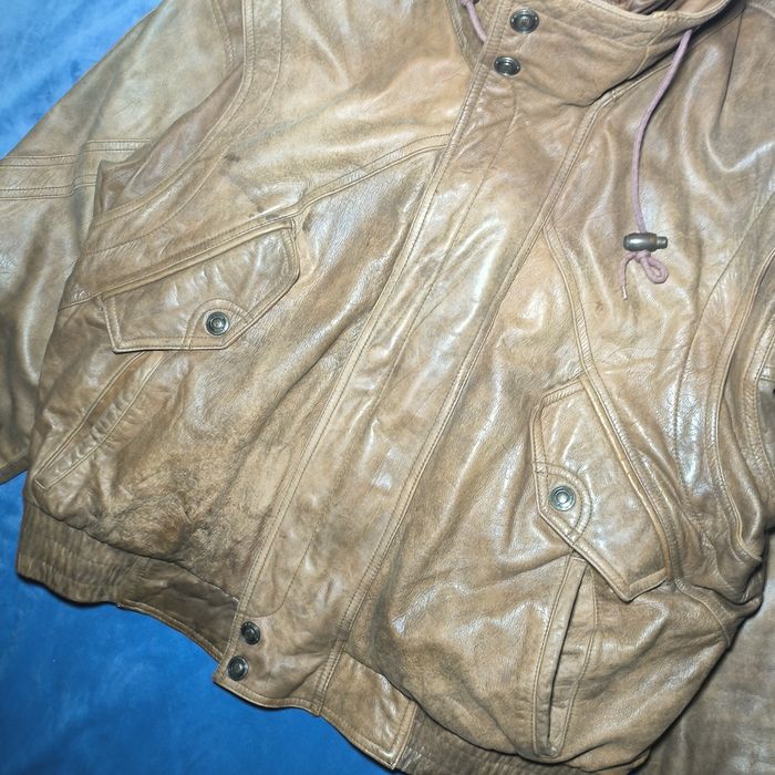 Шкіряний бомбер - Харінгтон