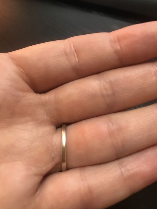 Колечка біле і червоне золото з діамантом 17-17,5