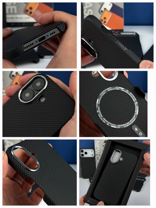 Карбоновий чохол iPhone 16 / 17 Pro Max чехол айфон про Макс карбон
