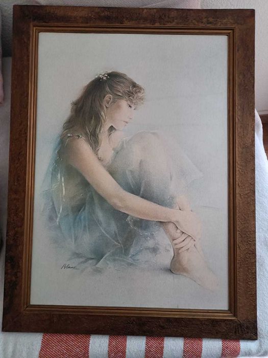 Quadro boneca com moldura428624864420177920