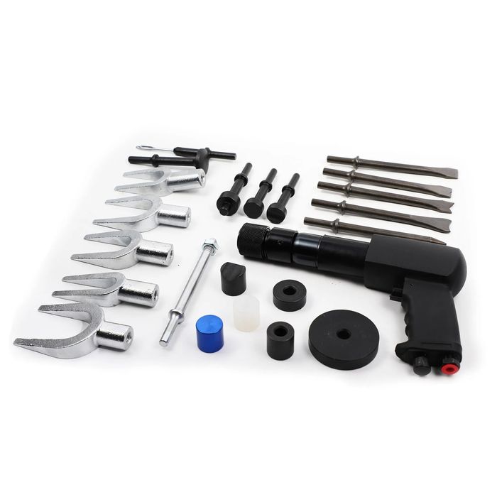 Зубило пневматичне зі швидкоз'ємним тримачем 24од пневмозубило набор