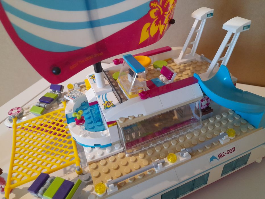 Lego Friends 41317 Słoneczny katamaran duży statek delfiny