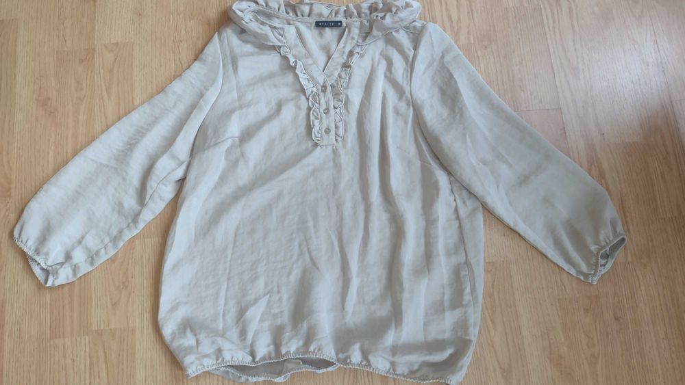 Bluzka Mohito z falbaną 38 beżowa elegancka