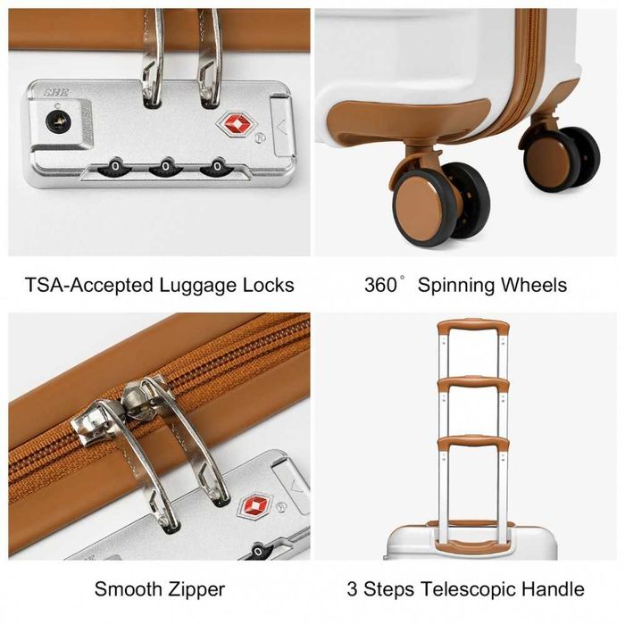 British Traveller Walizka twarda średnia ABS K2391L WE 20 34 l