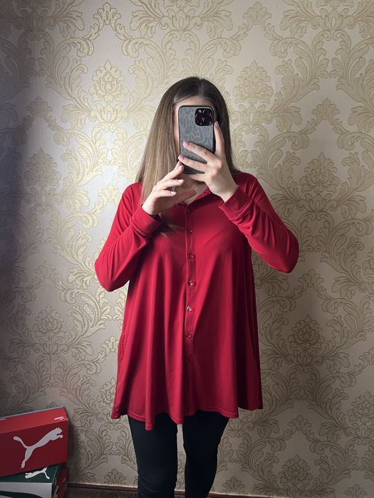 Сорочка жіноча вільного крою з карманами від Mishele Hope