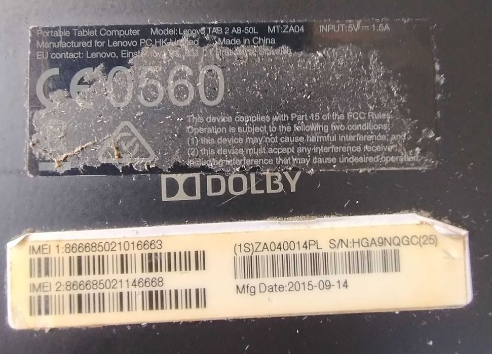 Tablet Lenovo TAB 2 A8-50L