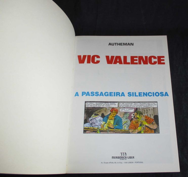 Livros BD Vic Valence Passageira silenciosa 1992