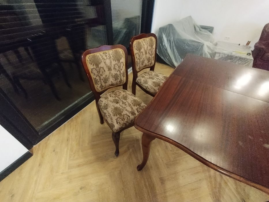 Stół krzesła Ludwik barokowe koplet salon lite.drewno