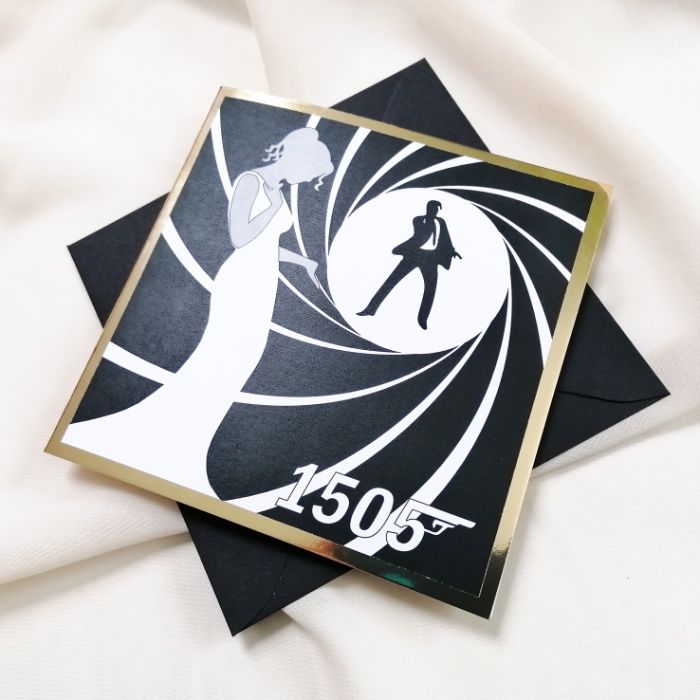 Zaproszenie ślubne w motywie Jamesa Bonda JAMES BOND