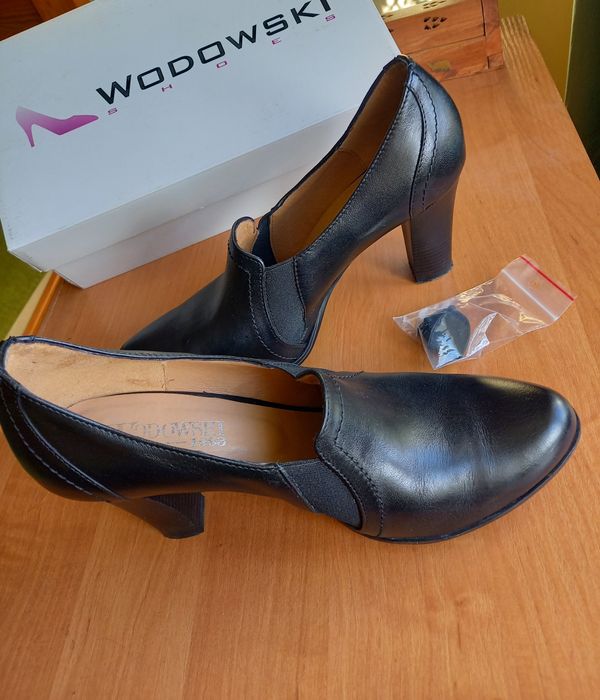 półbuty WODOWSKI całość skóra naturalna elegancka klasyka b. wygodne