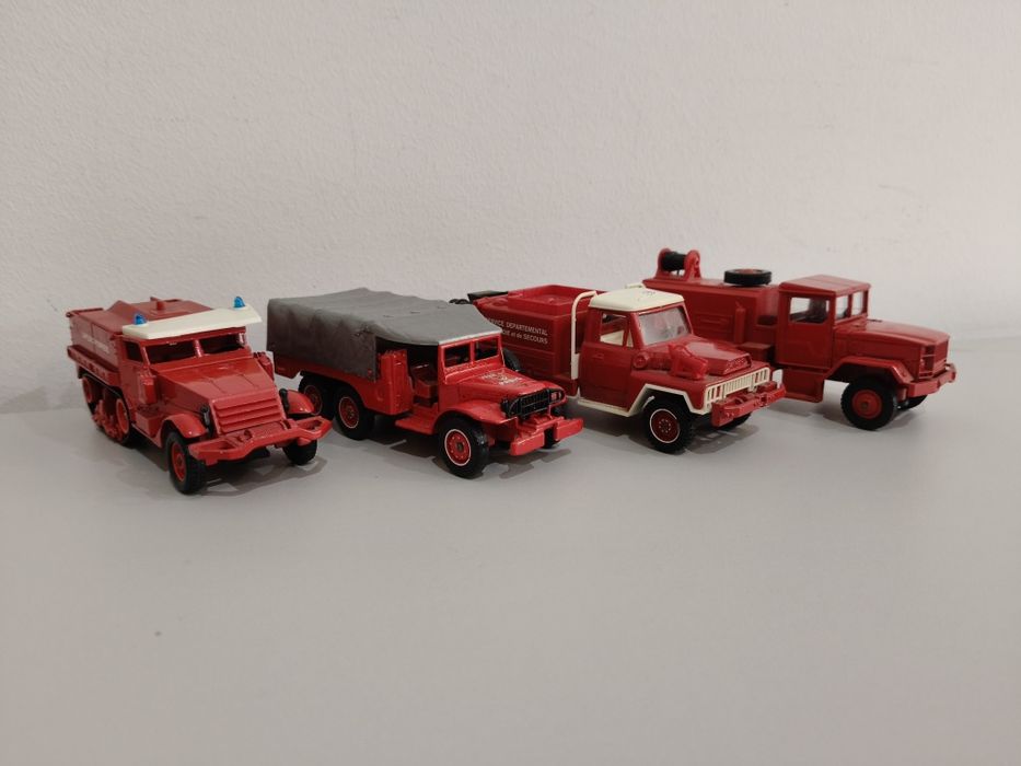 Miniaturas de veículos de bombeiros, escala 1:50 e 1:55