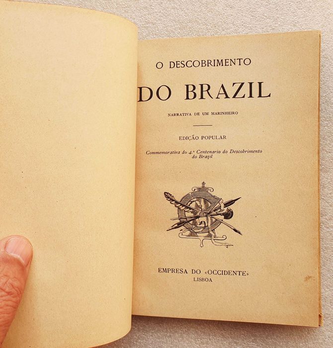 Antigo Livro "O Descobrimento do Brazil" ~ Ano 1900 ~ Ilustrado ~ RARO