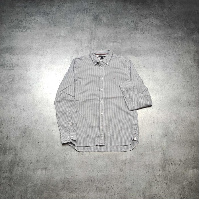 MĘSKA Elegancka PREMIUM Koszula Paski Tommy Hilfiger Bawełna Classic