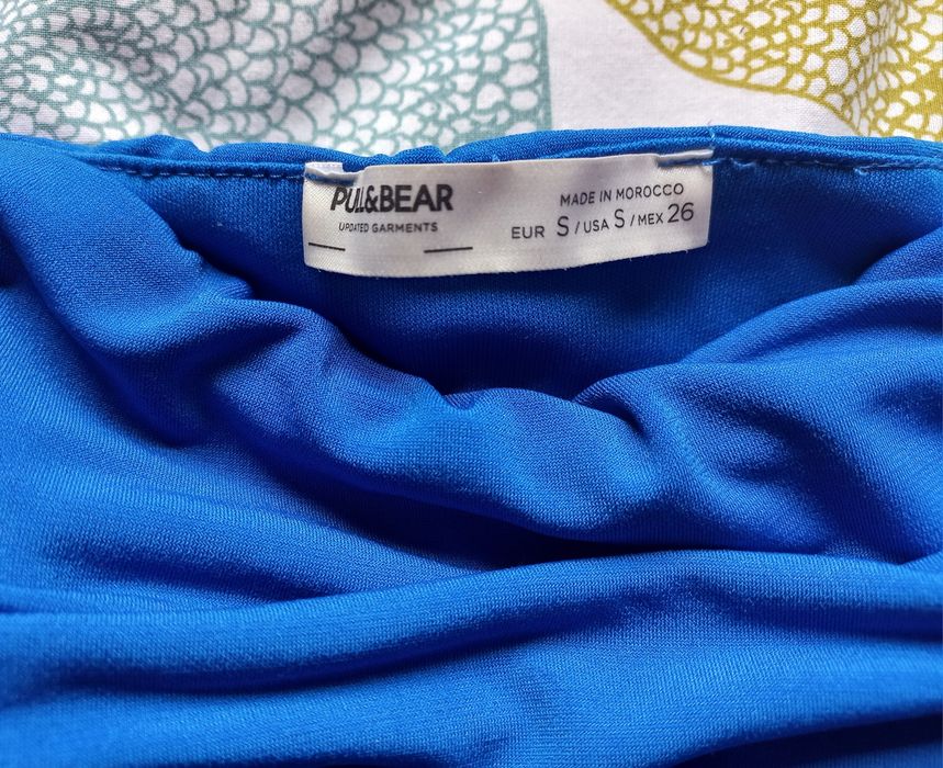 Top Badeau Azul com Franzido Pull&Bear