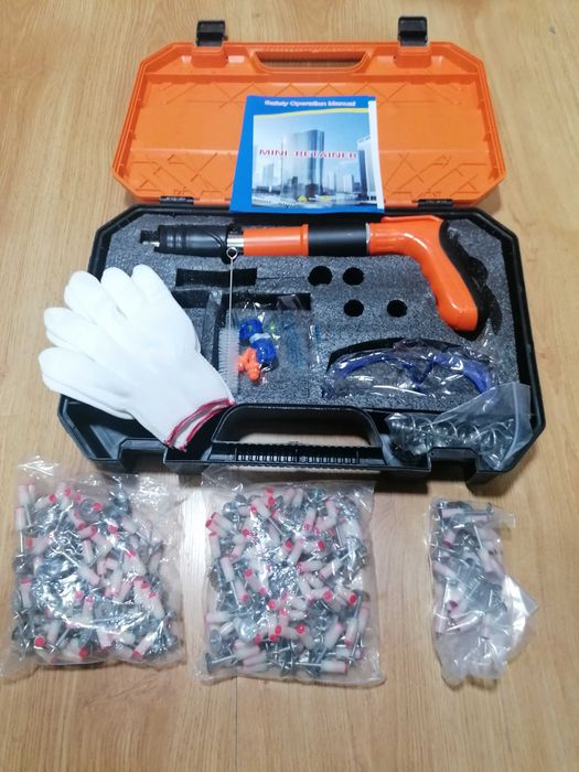 PISTOLET Gwoździarka Ręczna Do Betonu Stali Drewna OKAZJA 200 gwozdzi
