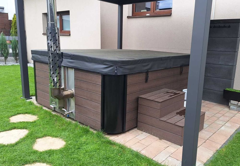 Balia, jacuzzi, ogrodowe, akryl, kwadrat 245/245 cm,