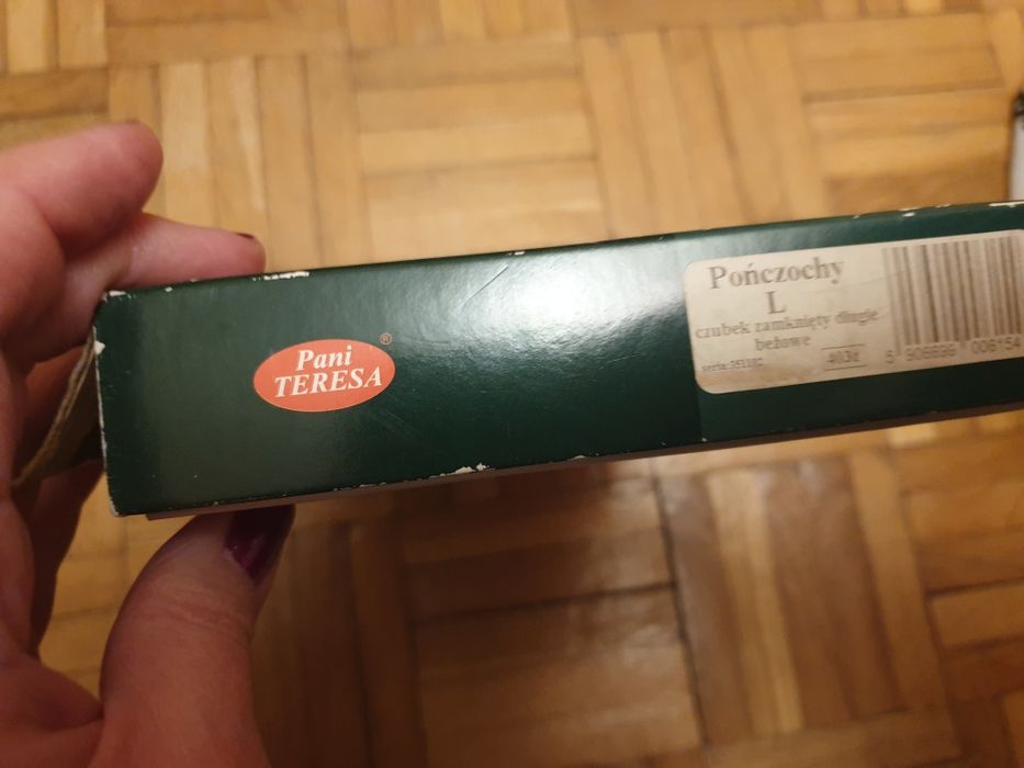 Pończochy medyczne uciskowe L, beż