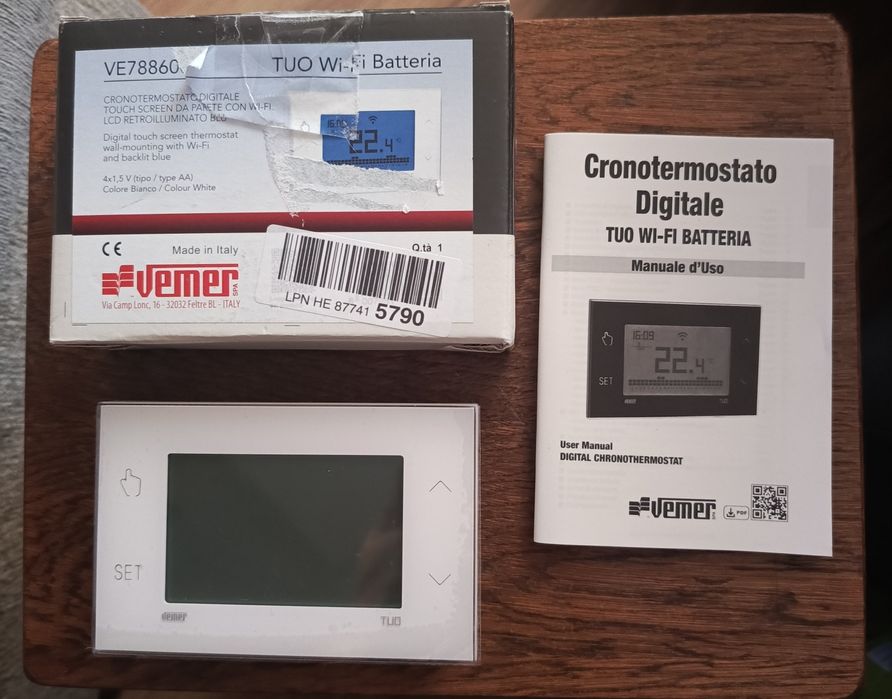 VEMER VE78860 TUO WIFI nteligentny termostat ścienny.