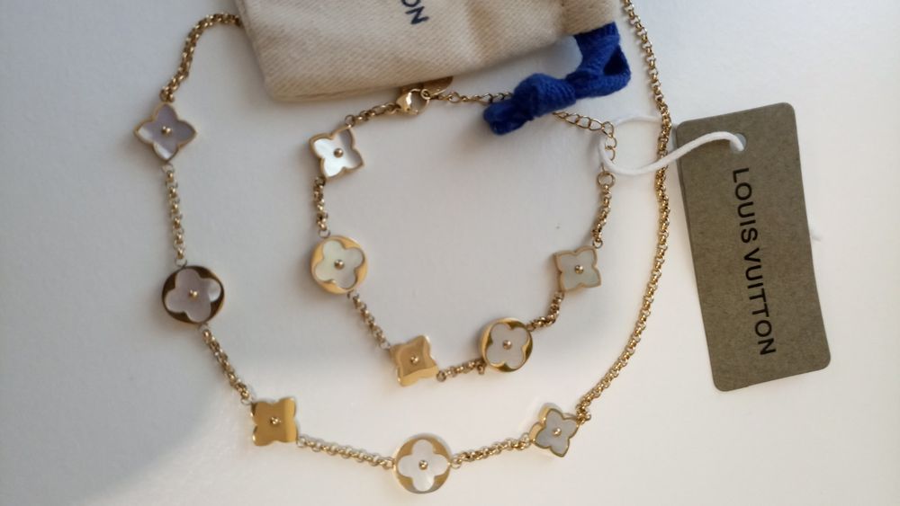 Jóias CONJUNTO Louis Vuitton aço, madrepérola e ouro 24K