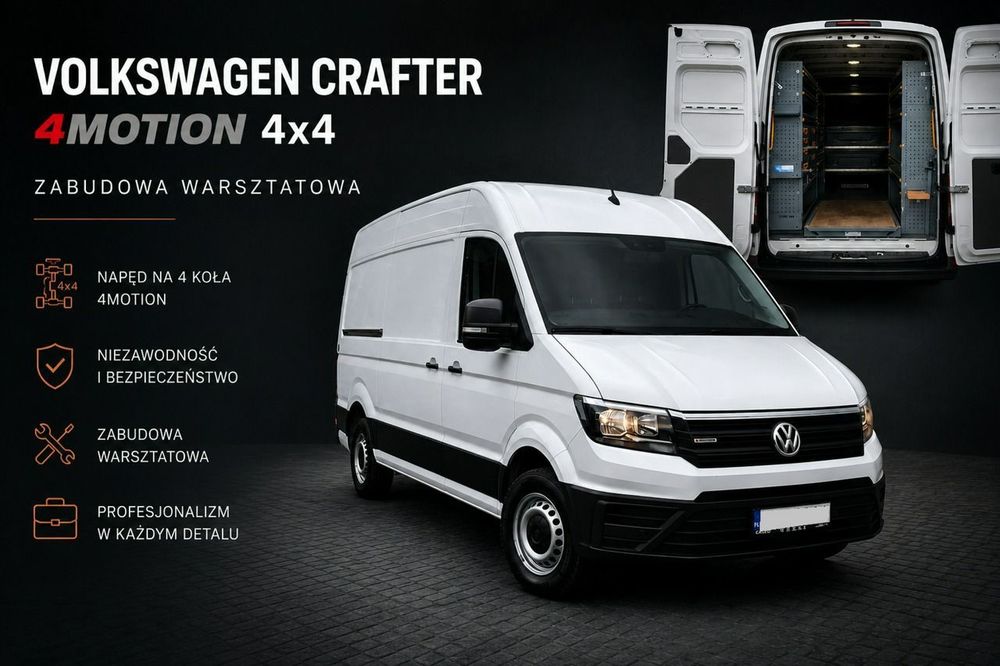 Volkswagen Crafter  2.0 TDi 140KM 4MOTION 4x4 / Zabudowa warsztatowa serwisowa / Salon PL