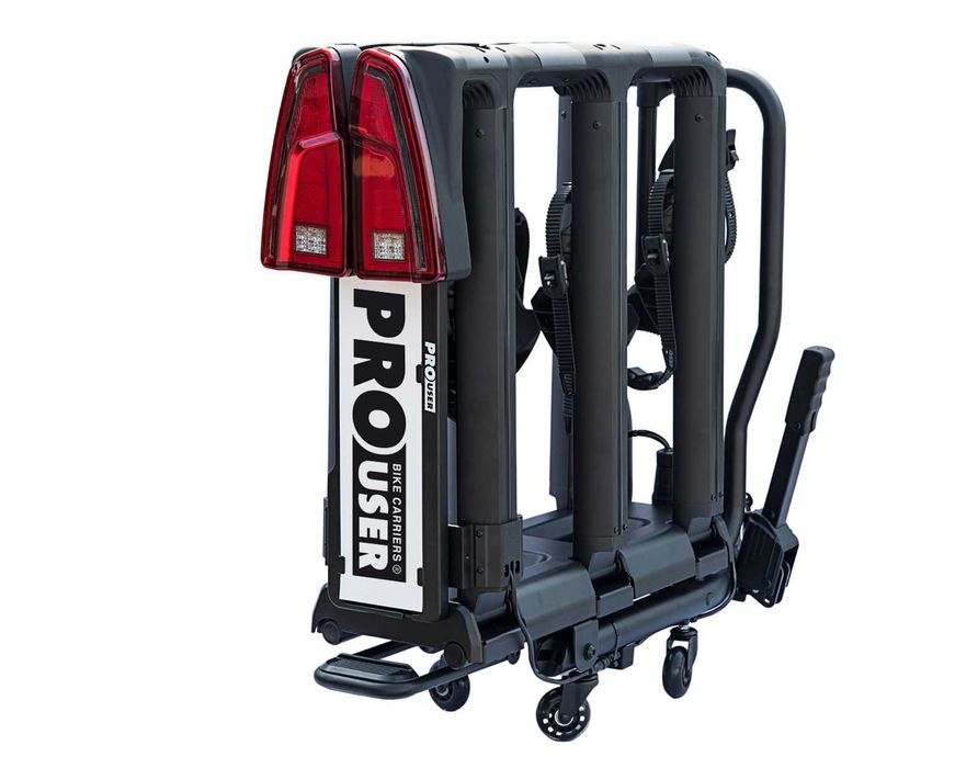 Bagażnik platforma na 3 rowery PROUSER Diamant FG3 BLACK LED na hak
