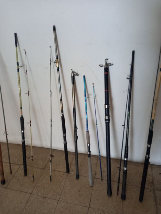 Canas de pesca usadas.