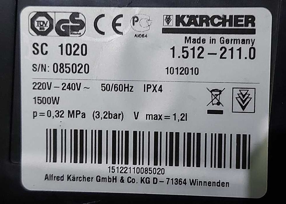 parownica SC 1020, SC 2 baza