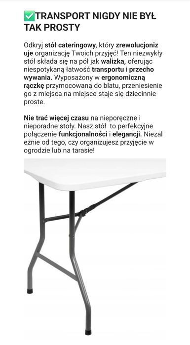 Stół składany dla 8 osób!