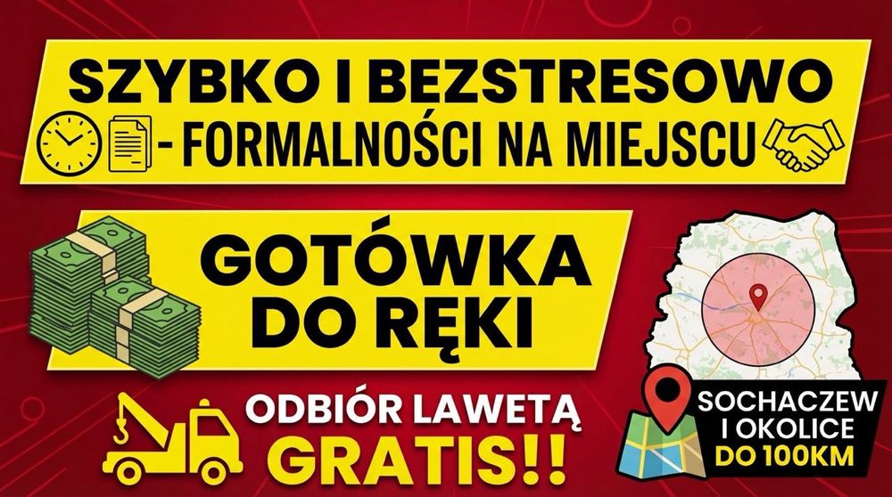 skup aut oraz kasacja pojazdów $najlepsze ceny!Rawa Mazowiecka do 50