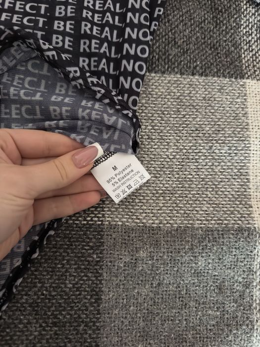 Чорне боді сітка be real not perfect в стилі one by one, розмір М/L