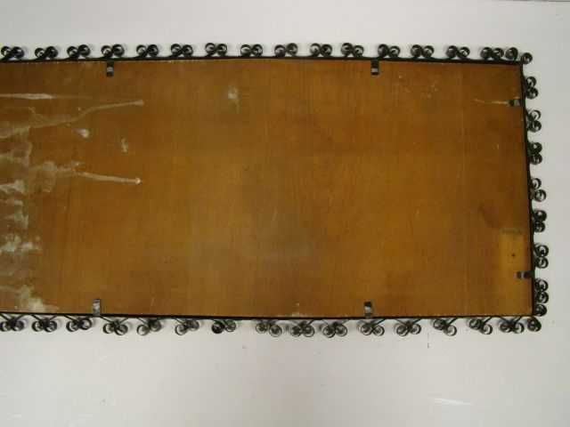 stara kolekcjonerska metalowa rama z lustrem  czasy PRL