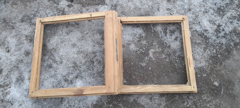 Okno ramy drewniane z 1940r. Lustro, obraz, loft czyste drewno