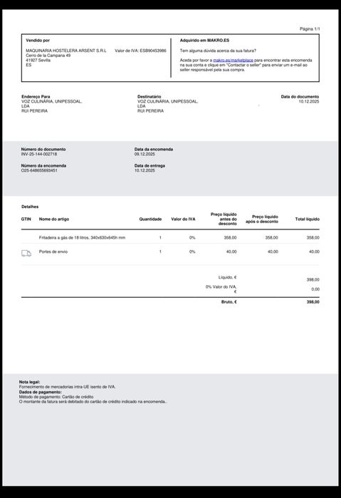 Fritadeira NOVA a gás 18L  - Arsent