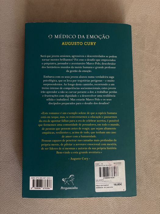 Livro: O médico das emoções - August Cury