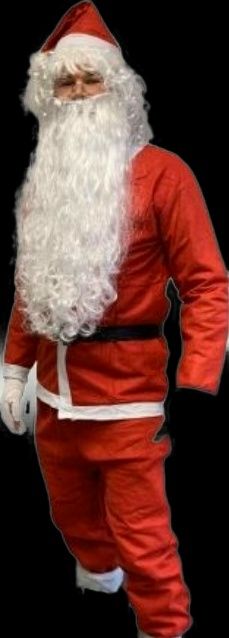 Strój mikołaja z gęstą brodą