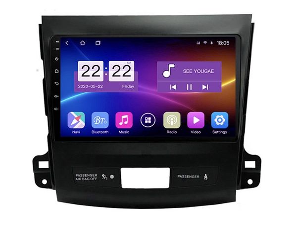 Магнітола 2/32 CarPlay швидкий процесор Mitsubishs Outlander 2005-2012