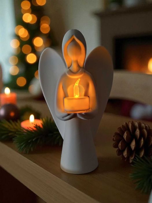 Imagem de um anjo com luz