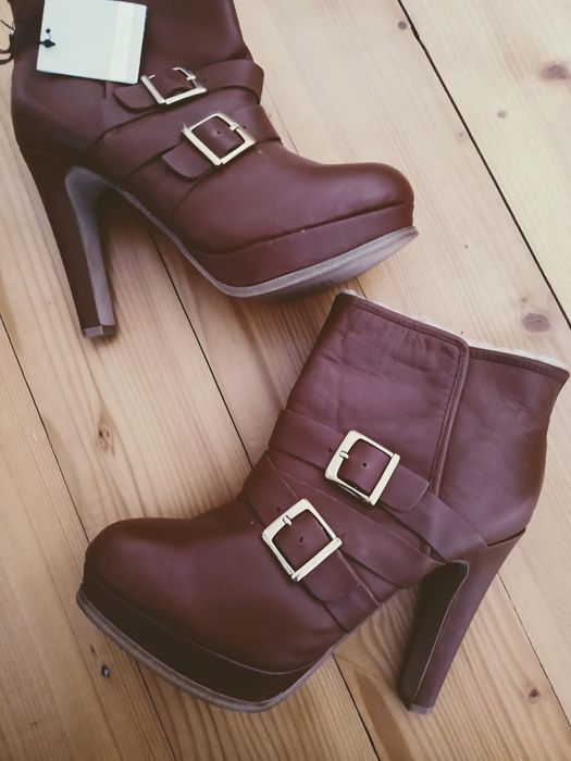 Botki Pull Bear brązowe