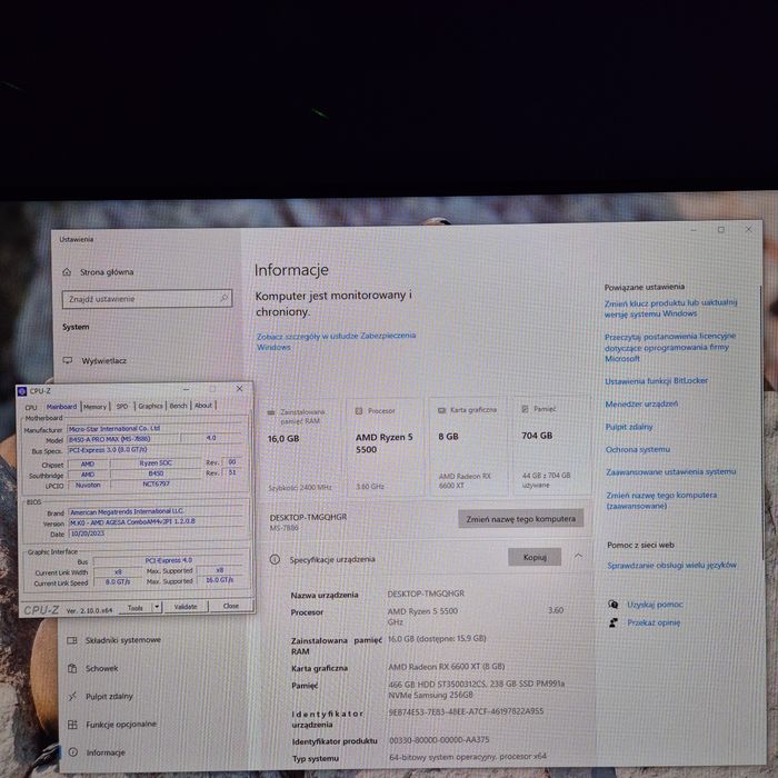 Komputer RX6600XT/Rtx3060ti/R5 5500/16gb ram/Gamingowy Okazja Gwarancj