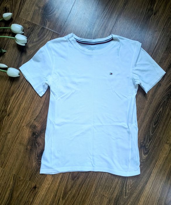Biały t-shirt podkoszulek Tommy Hilfiger 10 12 lat
