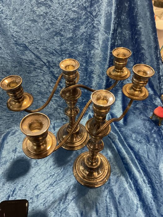 Par candelabro 3 lumes ,discrição abaixo 30 cm
