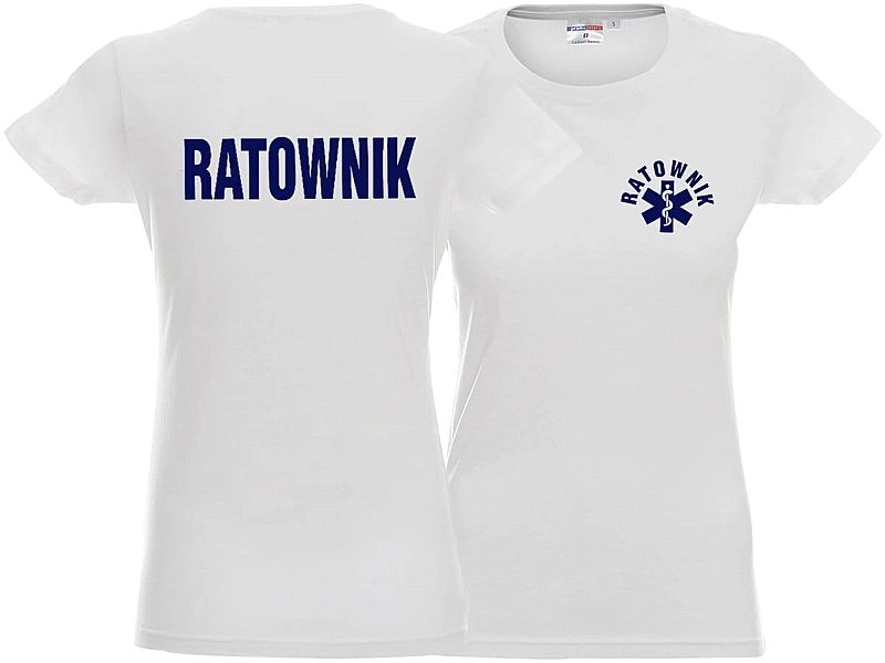 Koszulka damska RATOWNIK biała (S)
